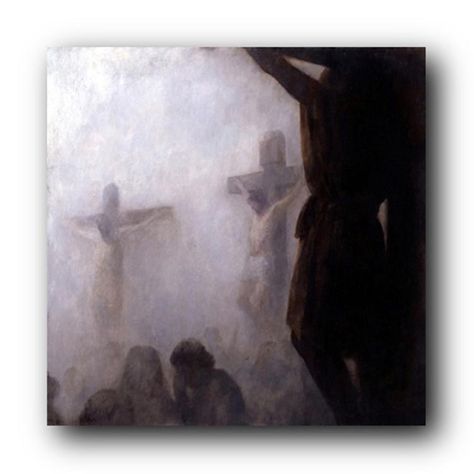 Grey Day Golgotha by J.Kirk Richards | LordsArt.com J Kirk Richards, Holy Holy, The Crucifixion, Lds Art, Christian Artwork, Biblical Art, Jesus Is Life, Jesus Art, Catholic Art