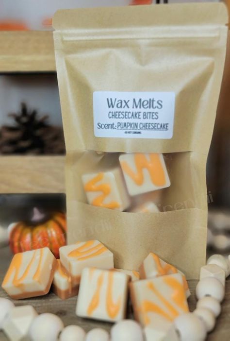 Holiday Wax Melts, Dessert Wax Melts, Wax Melts Ideas, Wax Melt Business, Melts Recipes, Business Drawing, Wax Melts Recipes, Wax Melts Packaging, Pumpkin Spices