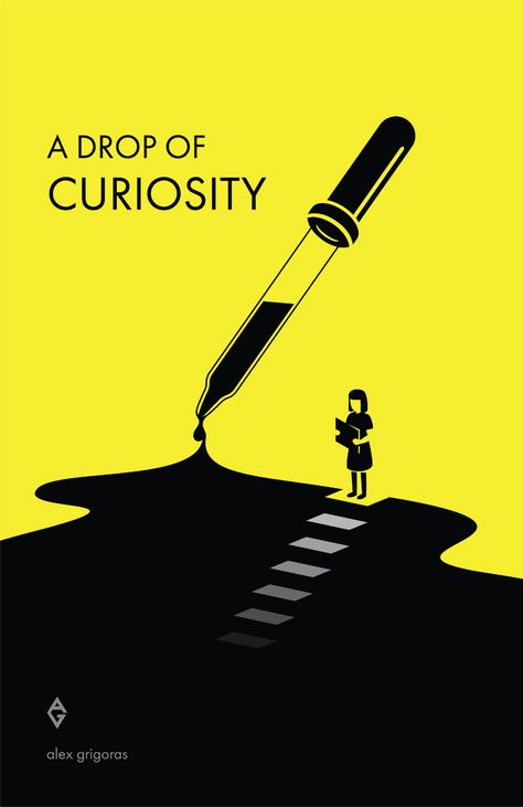 A drop of curiosity - Book Cover Curiosity Illustration, Illustration Design, Book Cover, Quick Saves, Design