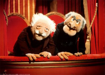 2 OLD MEN ON MUPPET SHOW. Epi Y Blas, Statler And Waldorf, Fraggle Rock, The Boogeyman, The Muppet Show, Bear Arms, Miss Piggy, Jim Henson, E Card