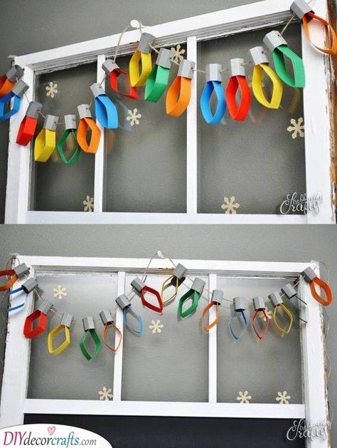 New Year Decorations For School, Crafts Using Tissue Paper, Holiday Dance Decorations, Christmas Preschool Classroom Decor, Classroom Decor Christmas Ideas, Non Denominational Holiday Decorations, Diy Christmas Gifts By Kids, Christmas Decor Preschool, Tp Roll Christmas Crafts