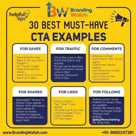 30 Best Must - Have CTA Examples
.
.
.
.

#digitalmarketingblog #digitalmarketingitalia #digitalmarketinginstitute #digitalmarketingtipsandtricks #digitalmarketingnigeria #digitalmarketingmanager #digitalmarketingspecialist #digitalmarketingjobs #digitalmarketingservice #digitalmarketingcoach #digitalmarketingskills #digitalmarketingindonesia #marketingdigitals #digitalmarketingdubai #marketingdigitaliniciante #learndigitalmarketing #marketingdigitalbr Cta Examples, Digital Marketing Strategy Ideas, Social Media Cheat Sheet, Social Media Growth Strategy, Marketing Metrics, Data Driven Marketing, Social Media Marketing Manager, Social Media Content Calendar, Social Media Community