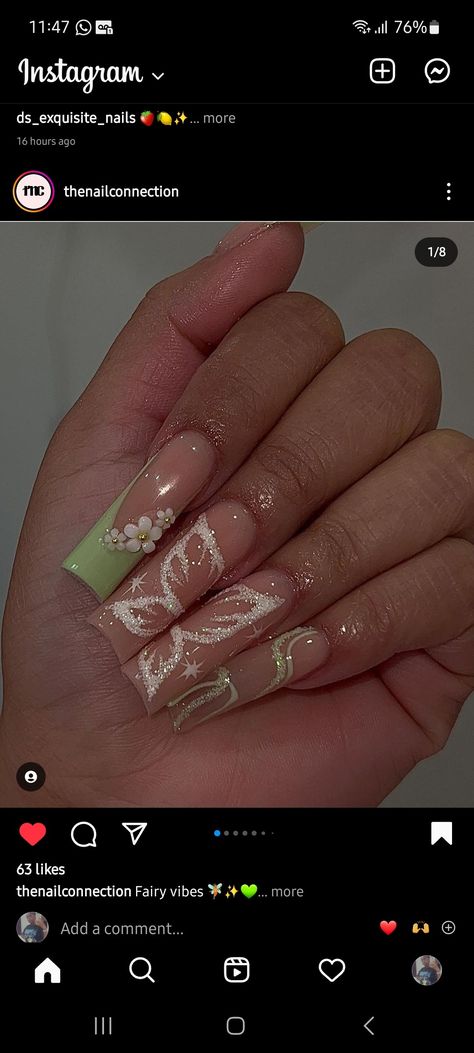 Sage Green Nail, Green Nail Design, Army Nails, Dance Nails, Quince Nails, Hoco Nails, Green Acrylic Nails, Green Nail Designs, Green Nail