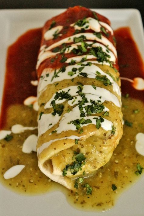 Chicken Wet Burrito Recipe, Wet Burrito Recipes, Chicken Rice Beans, Baked Burritos, Wet Burrito, Central American Food, Beans And Cheese, Mexican Enchiladas, Latin American Recipes