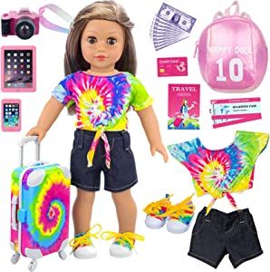 Great for American Girl Dolls or My Life Dolls! American Doll Accessories, Suitcase Accessories, My Life Dolls, Barbie Invitations, Doll Suitcase, Cute Suitcases, Pink Camera, Suitcase Travel, Travel Carrier