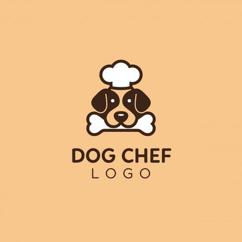 Cute and simple dog food advisor chef lo... | Premium Vector #Freepik #vector #logo #food #business #label Pet Food Logo, Dog Logos Ideas, Sewing Business Logo, Hotel Pet, Pet Store Ideas, Pet Branding, Free Business Logo, Chef Logo, Dog Brand