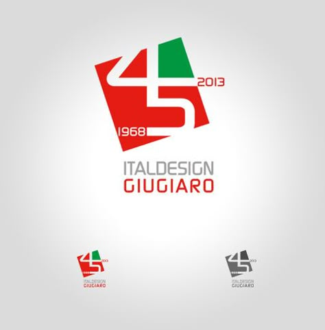 45th Anniversary Giugiaro Design on Behance Logo Aniversario, Company Anniversary, 30 Year Anniversary, 45th Anniversary, Developer Logo, Anniversary Logo, Logo Design, Branding, Graphic Design