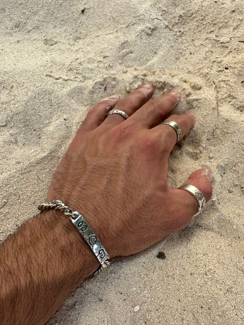 Mens Beach Jewelry, Surfer Boy Jewelry, Starter Board, Vacation Fits, Beach Outfit Men, Men Jewellery, Mens Jewerly, Ring Boy, Man Jewelry