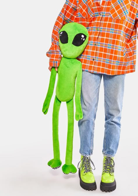 Alien Clothes, Alien Plush, Alien Costume, Alien Aesthetic, Doll Home, Room Decorating, Unique Home, Green Man, Burning Man