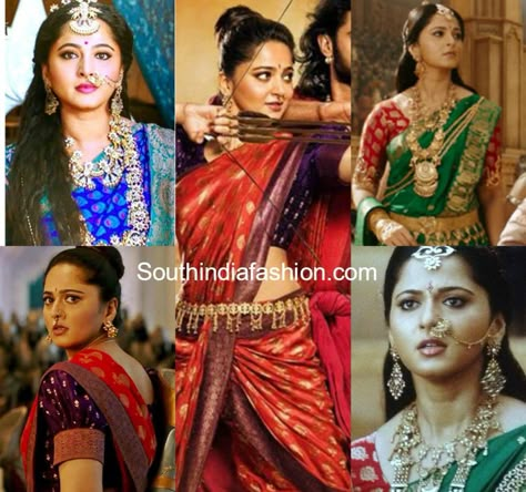 Anushka Shetty as Princess Devasena in Baahubali 2: The Conclusion Full Sleeves Blouse Designs, Anushka Shetty Saree, Bahubali 2, Blouse Designs High Neck, Pattu Saree Blouse Designs, Anushka Shetty, Blouse Back Neck Designs, Blouse Design Images, Silk Saree Blouse Designs