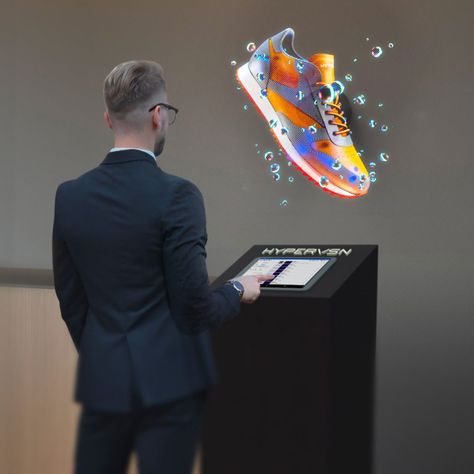 3D Hologram Rentals for Events - Rent Holographic Displays | Holographic Technology - HYPERVSN Event Technology Ideas, Grace Hopper Conference, Hologram Technology, Holographic Displays, Event Technology, 3d Hologram, Tv Decor, Digital Signage, Use Case