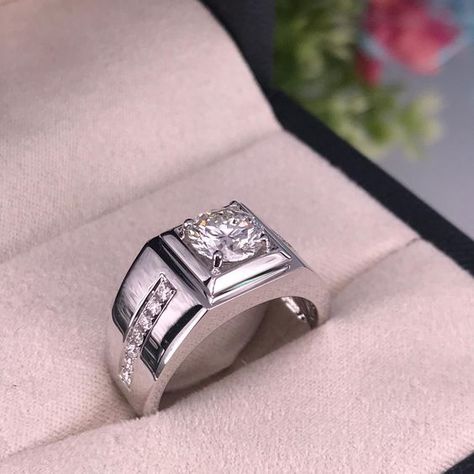 Grooms! Your Search For The Perfect Engagement Ring Design Ends Here! Diamond Rings Mens For Men, Platinum Diamond Rings For Men, Mens Engagement Rings Diamond Unique, Men Platinum Ring, Man Diamond Ring, Mens Diamond Rings Solitaire, Diamond Rings For Men For Him, Men Diamond Ring Unique, Engagement Rings For Men For Him