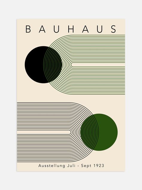 Add a touch of mid century modern flair to your interior with our green geometric Bauhaus Poster. With its minimal colour and typography this poster is sure to make a statement and elevate any space. Embrace the timeless design of Bauhaus and enhance your home decor today. Retro Map, Green Mid Century, Bauhaus Poster, Minimal Color, Mid Century Scandinavian, Bauhaus Design, Logo Design Free, Black And White Abstract, Timeless Design