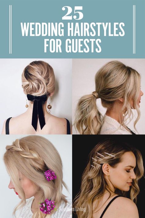 Hairdo For Wedding Guest, Wedding Guest Updo, Easy Wedding Guest Hairstyles, Guest Hairstyles, Easy Wedding, Guest Hair, Simple Wedding Hairstyles, Beach Wedding Hair, Wedding Guest Hairstyles