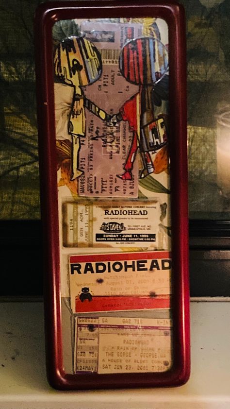 My radiohead ticket stubs Radiohead Ticket, Radiohead Record, Radiohead Hail To The Thief, Radiohead Vinyl, Radiohead Ok Computer, Ticket Stubs, Radiohead