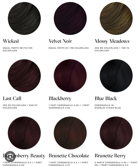 Brunette Formulas, Pravana Hair Color, Hair Formulas, Color Formulas, Edgy Short Hair, Burgundy Hair, Brunettes, Brunette Hair Color, Toner