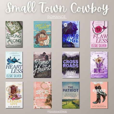 Small town or cowboy romance 👀 Let’s chat about this 🩶 I have always LOVED a small town romance. They sit very high up there with Sports Romance and Bully Romance for me. The cowboy romance era tho?… not so much. I think I enjoy cowboy romances because they’re set in a small town. This post is inspired by @mel.is.booked 🫶🏼 we’ve been seeing a lot of confusion out there lately. A lot of readers recommending cowboy romance books that aren’t actually cowboy, they’re small town. So here are s... Small Town Romance Books, Juniper Hill Devney Perry, Powerless Elsie Silver, Cute Romance Books, Country Romance Books, Flawless Elsie Silver, Heartless Elsie Silver, Book Lovers Emily Henry, Romance Books Recommendations