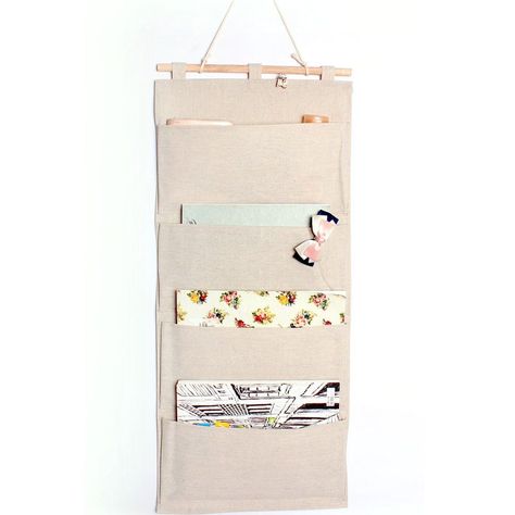 Luoka Over the Door Magazine Storage Pockets Hooks Books Organizational Back to School Office Home, 14'W x32"H, Cotton Fabric Hanging Storage Bag: Amazon.ca: Home & Kitchen Hanging Storage Pockets, Pottery Barn Style, Kitchen Wall Storage, Magazine Storage, Bathroom Cleaning Supplies, Home Organizer, Wall Hanging Storage, Buy Linen, Storage Bags Organization