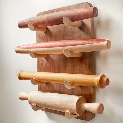 How to Make an Elegant Rolling Pin to Use and Display Rolling Pin Display, Rolling Pin Holder, How To Bend Wood, Hand Carved Spoon, Faux Panels, Murphy Bed Diy, Barn Wood Crafts, Easy Wood, Creative Valentines