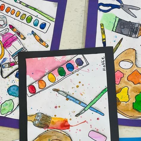 Jim Dine artist study 4th grade. Pencil, sharpie, watercolor. #artlessonsforkids #elementaryart | Instagram Intermediate Art, Third Grade Art, Art Docent, Elementary Lessons, Arts Month, Jim Dine, Artist Study, 2nd Grade Art, 4th Grade Art