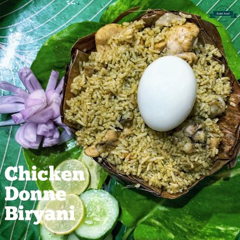 Lite and tasty Chicken Donne Biryani Ingredients:http://kadaiswad.blogspot.com Egg Biriyani Recipes, Chicken Briyani Image, Chicken Biryani Pakistani, Thalassery Biriyani, Chicken 65 Biryani, Biryani, Restaurant, Chicken