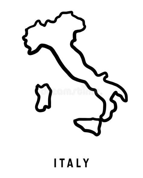 Italy map royalty free illustration Italy Map Tattoo, Outline Of Italy, Italy Map Illustration, Italy Doodles, Italy Outline, Italy Map Art, Italy Tattoo, Map Tattoo, Italian Tattoos