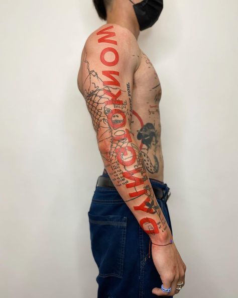 Art Inspiration Tattoo, Tanner Clark, Trippy Tattoo, Trash Polka Tattoo Designs, Tattoo Trash, Camera Tattoos, Traditional Tattoo Designs, Abstract Tattoo Designs, Chic Tattoo