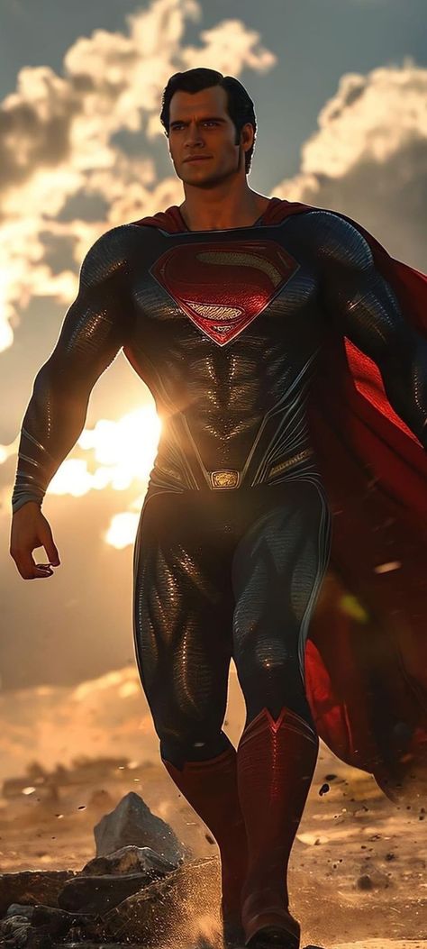 Superman Superman Physique, Superman Muscle, Man Of Steel Wallpaper, Superman Fanart, Superman Cavill, Henry Cavill Superman, Henry Superman, New Superman, Superman Spiderman