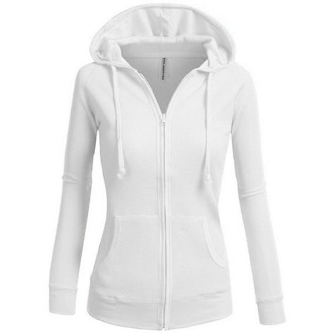 TL Women's Comfy Versatile Warm Knitted Casual Zip-Up Hoodie Jackets... ($9.99) ❤ liked on Polyvore featuring tops, hoodies, hooded sweatshirt, white top, hoodie top, zip up top and hooded zip up sweatshirt White Hooded Sweatshirt, Zip Up Top, Womens Thermal, Zip Up Sweatshirt, Active Hoodie, Zip Up Hoodies, Long Hoodie, White Hoodie, Hoodie Top