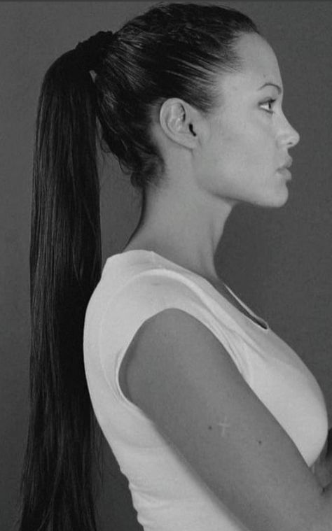 2000s Angelina Jolie. Perfect Side Profile, Side Profile, Angelina Jolie, The Shape, Hair