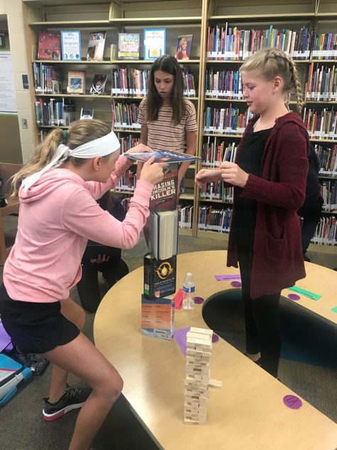 Interactive Library, School Library Activities, School Library Lessons, Library Orientation, Library Games, School Library Displays, Teen Library, Library Center, Library Media Specialist