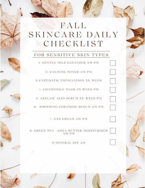 #Skincare_Checklist #Printable_Skincare #Fall_Skincare #Organised_Mum Skincare Checklist, Printable Skincare, Fall Skincare Routine, Seasonal Skincare, Fall Skincare, Organised Mum, Shea Butter Moisturizer, Autumn Skincare, Normal Skin Type