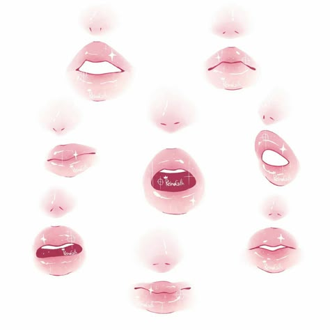 Drawing Painting Ideas, Anime Lips, Drawing Face Expressions, Lip Drawing, Plump Lips, Digital Art Beginner, Lips Drawing, Digital Painting Tutorials, Lip Art