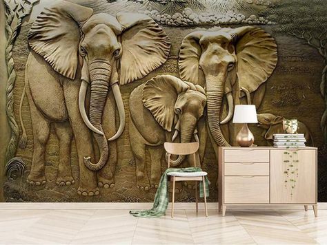 Woodcarving Wallpaper Mural Thai Sofa Thailand Decoration 3D Three Dimensional Relief Elephant Wallpaper Wallpaper Wall Covering Free Wallpaper Hd Free Wallpaper Hd Widescreen From Feifan66, $27.14| DHgate.Com Elephant Mural, Elephant Background, Elephant Wallpaper, Elephant Home Decor, 3d Wall Murals, Kids Room Wall Decals, Silk Wallpaper, Wallpaper Furniture, Wall Art Lighting