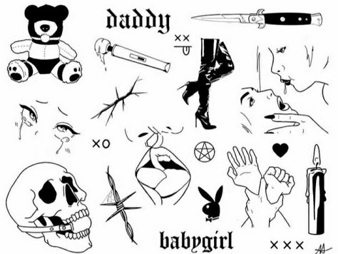 Kiss Here Tattoo, Spicy Tattoo Ideas, Dirty Tattoo Ideas, Spicy Tattoo, Traditional Tattoo Stencils, Bull Skull Tattoos, Petit Tattoo, Witch Coloring Pages, Pencil Drawings For Beginners