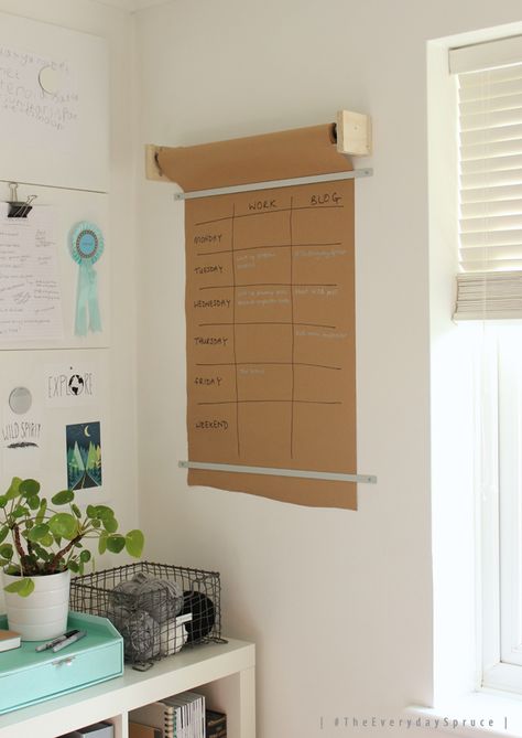 Wall Calendar Inspiration Diy Wall Planner, Home Office Area, Calendar Inspiration, Diy Wand, Office Area, Wall Planner, Family Planner, Butcher Paper, Art Space