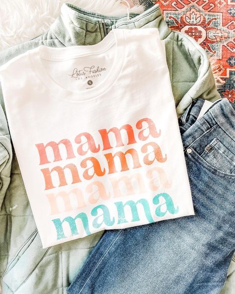 https://www.instagram.com/p/CbtbRHvNP4Q/?utm_medium=share_sheet Momma Shirts, Mom Graphic Tees, Hey Mama, Swiftly Tech Short Sleeve, Floral Embroidered Top, Stuck In My Head, Graphic Sweaters, Girls Graphic Tee, Embroidered Tee