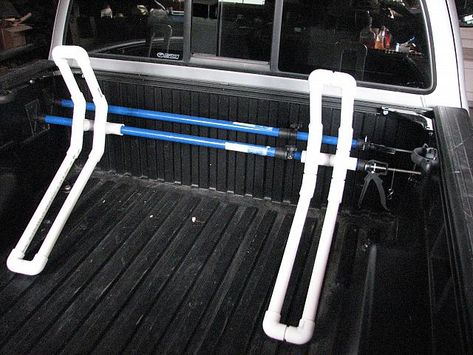 Pvc truck bed bike rack Pvc Bike Racks, Truck Bed Bike Rack, Truck Bike Rack, Diy Truck Bedding, Best Truck Camper, Diy Bike Rack, Outdoor Bike Storage, Bike Repair Stand, Truck Bed Storage