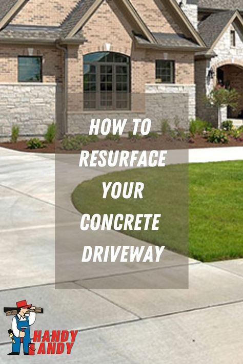 Concrete Driveway Resurfacing, Driveway Drain, Concrete Refinishing, Cement Driveway, Repair Cracked Concrete, Driveway Resurfacing, Concrete Repair Products, Diy Driveway, Concrete Curbing