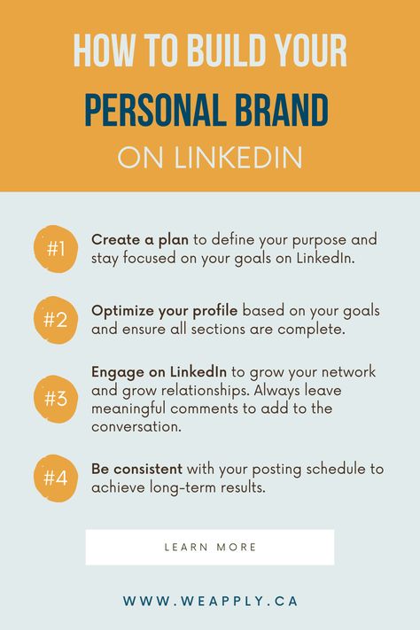 Are you looking to grow on LinkedIn and use it to attract opportunities? You need to build a personal brand! Click the pin to learn the strategies you need to build your personal brand and grow your following on LinkedIn. LinkedIn tips job seekers | LinkedIn tips marketing strategies | LinkedIn optimization | How to improve your LinkedIn | LinkedIn for beginners | LinkedIn networking tips | how to use linkedin to find a job | career development | career advancement | career planning How To Post On Linkedin, Attract Opportunities, How To Make A Good Linkedin Profile, Linkedin Networking, Linkedin Introduction, How To Optimize Your Linkedin Profile, Linkedin Optimization, Linkedin Business, Networking Tips