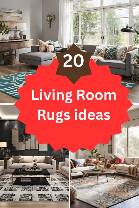 Complete your living room decor with these beautiful rug ideas. Add warmth, style, and personality to your space effortlessly. 🌿🪞 #LivingRoomRugIdeas #CozyHomeDecor #ChicDesign Living Room Rug Designs, Small Living Room With Rug, Living Rooms With Area Rugs, 8 X 10 Area Rugs In Living Room, Living Rooms With Rugs, Large Area Rugs In Living Room Ideas, Rug Over Carpet Living Room Ideas, Area Rug Placement Living Room, Rug On Carpet Living Room