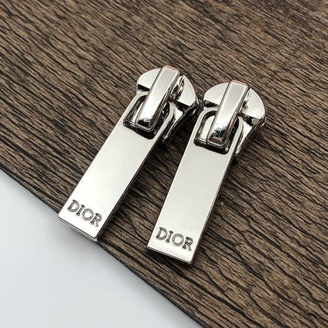 Dior Designer Metal Zipper Slider 5# Dior Zipper Puller 5# Dior Zipper Head Dior Garment Accessories 5# Zipper Slider Dior Zipper Puller Design, Slider Design, Accessory Inspo, Hardware Cloth, Tech Bag, Garment Accessories, Dior Accessories, Dior Designer, Zip Puller