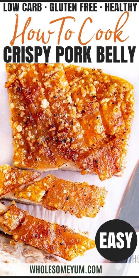 Pork Belly In The Oven, Pork Belly Crispy, Pork Belly Recipe Oven, Pork Belly Oven, Pork Belly Recipes Easy, Roasted Pork Belly Recipe, Pork Belly Recipes Crispy, Fried Pork Belly, Pork Roast In Oven