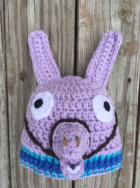 Crochet Fortnite, Fortnite Crochet, Skull Trooper Fortnite, Llama Hat, Crochet Llama, Llamas With Hats, Quick Crochet Gifts, Crochet Character Hats, Loom Crochet