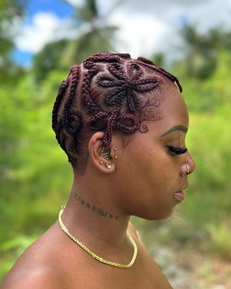 my braided baldie 🥹♥️ #noboringhairever did you spot the “K”? Lemonade Fulani Braids Twist With Curls, Braids With Beads And Curls, Celebrities With Nose Piercings, Corn Roll Hair Styles, Head Braids, Flips Hair, Lemonade Braids, Cornrow Braids, Braids Styles