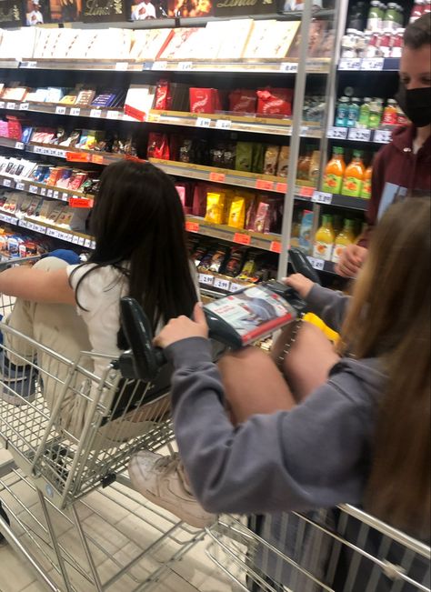 Grocery Pics Aesthetic, Grocery Shop Pictures Aesthetic, Sitting In Shopping Cart, Supermarket Pictures Aesthetic, Photos In Grocery Stores, Aesthetic Supermarket Photos, Supermarket Aesthetic, Bestie Shoot, Winter Moodboard