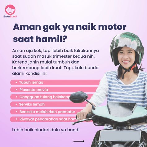 Itu dia tips aman berkendara pakai motor buat bumil, wah lumayan tricky juga ya bund!   #bukubumil #kehamilan #hamilcantik #hamilsehat #tipsbunda #ibuhamil #tipsibuhamil #hamilmuda #hamiltua #infokesehatan #ibusehat #ibupintar #bumilsehat #bumilpintar #bumilbahagia #bumilbusui #hamilanakperempuan #hamilanaklakilaki #trimesterpertama #trimesterkedua #edukasimama #edukasibunda #amanberkendara #pengendaramotor #berkendarasaathamil Post Pregnancy Fashion, Maternity Street Style, Hijab Wedding, Pregnancy Yoga, Pregnancy Quotes, Prenatal Yoga, Pregnancy Humor, Maternity Pants, Mother Quotes