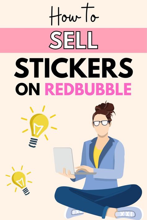 How To Sell Stickers On Redbubble Sell Stickers, Selling Stickers, Online Writing Jobs, How To Make Stickers, Social Media Jobs, Writing Jobs, Marketing Goals, Money Fast, Earn Money From Home