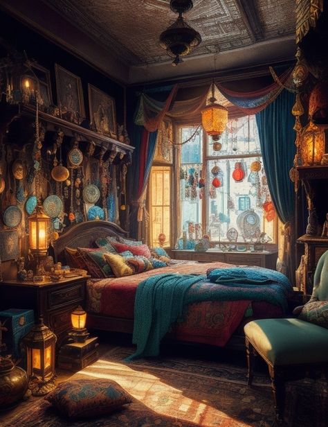 Howl Pendragon Bedroom, Howls Moving Castle Inspired Bedroom, Knightcore Aesthetic Room, Howl Bedroom Aesthetic, Howls Moving Castle Interior Design, Steampunk Room Aesthetic, Howls Moving Castle Room Aesthetic, Howls Moving Castle Interior, Wizard Room Decor