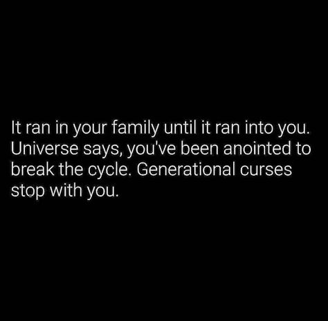 Much of the trauma we have dealt with in our lives is generational trauma. We repeat the history of our family because that’s what we identify with. Be the one that chooses to break that cycle and clear the path for the generations to come. Breaking Family Quotes, Breaking The Cycle Quotes Families, Family Dysfunction, Cycling Quotes, Dysfunctional Family, Be The One, Mental And Emotional Health, Family Quotes, Emotional Health